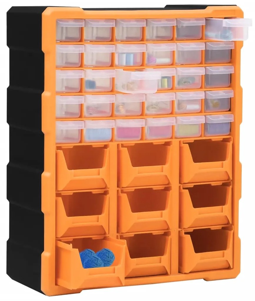 Caixa organizadora com 39 gavetas 38x16x47 cm