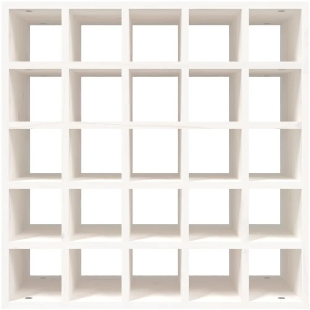 Garrafeira 56x25x56 cm madeira de pinho maciça branco