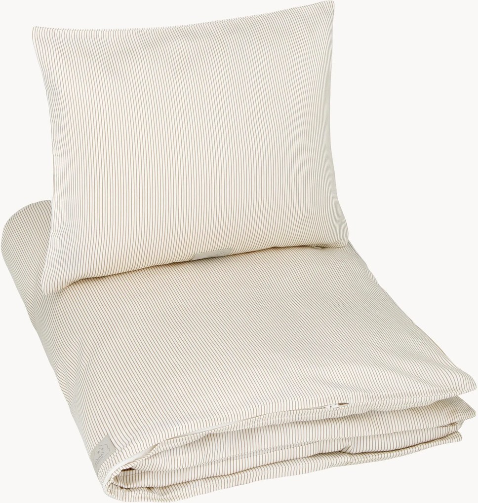 Roupa de cama para crianças em cetim de algodão Camel