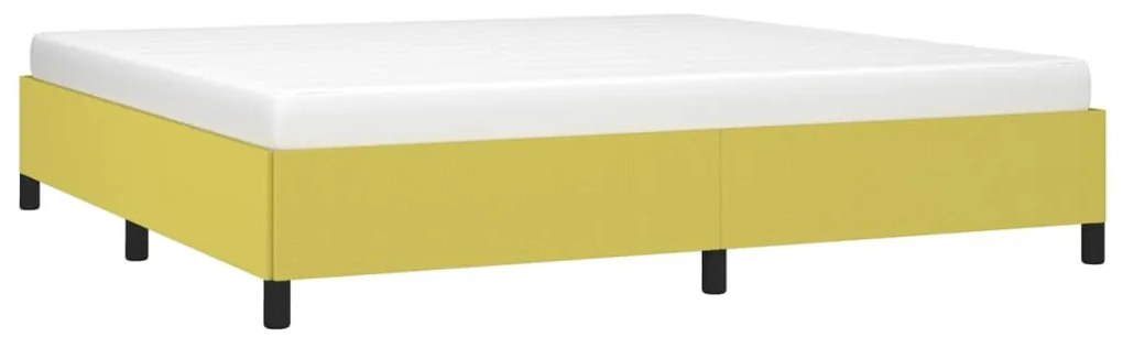 Estrutura de cama sem colchão 200x200 cm tecido verde