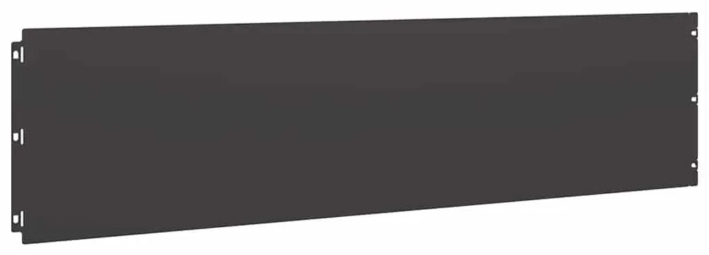 Orlas de relvado 10 pcs preto 25x103 cm aço laminado a frio