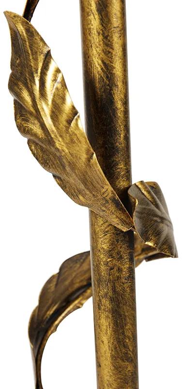 Candeeiro de pé vintage ouro antigo 29 cm sem abajur - Linden Clássico / Antigo