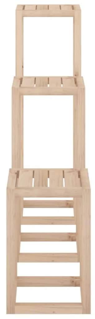 3 pcs conjunto de suporte plantas pinho maciço