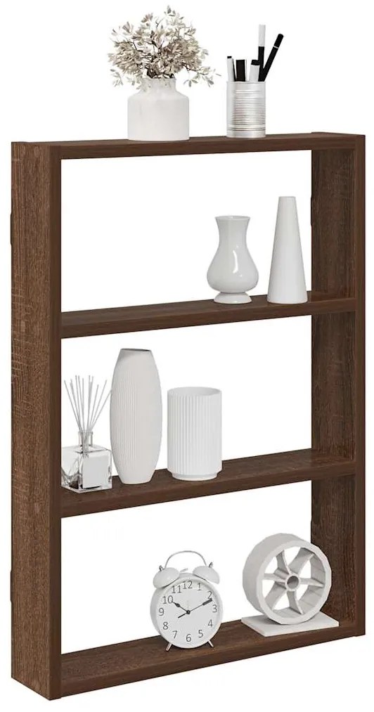 vidaXL Prateleira parede 43x9x60 cm deriv. madeira carvalho castanho