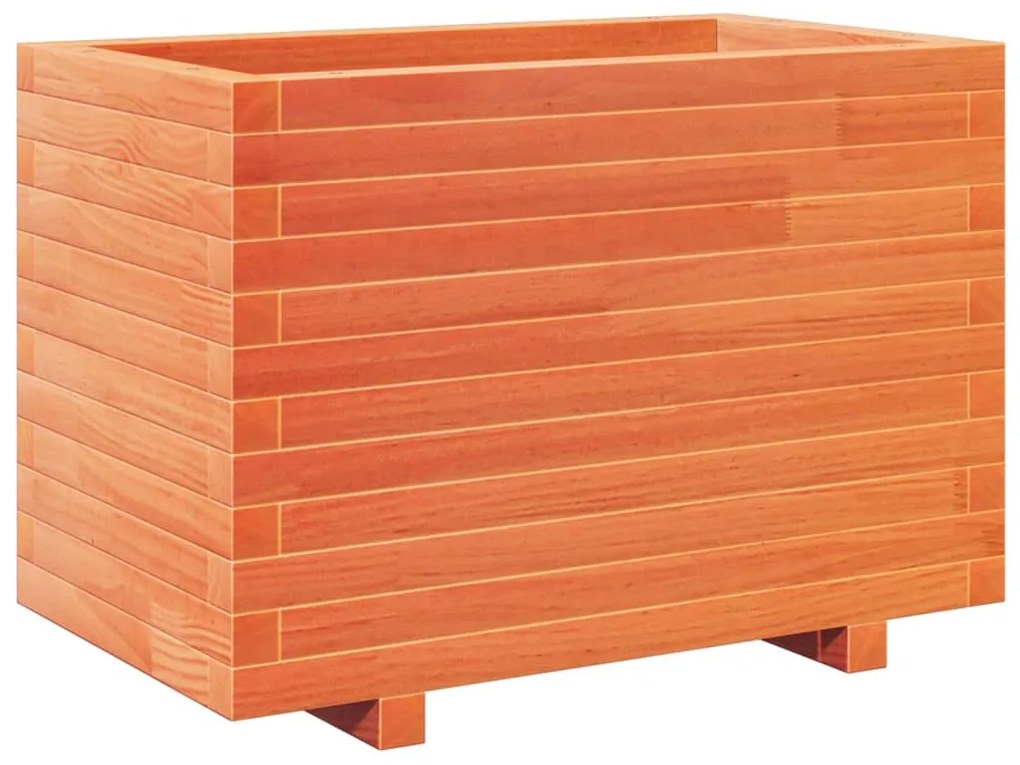 Vaso/floreira de jardim 70x40x49,5 cm pinho maciço castanho mel