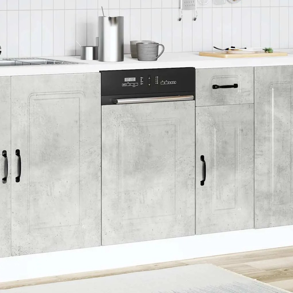 Painel máquina lavar louça Kalmar 45x1,5x67 cm cinza cimento