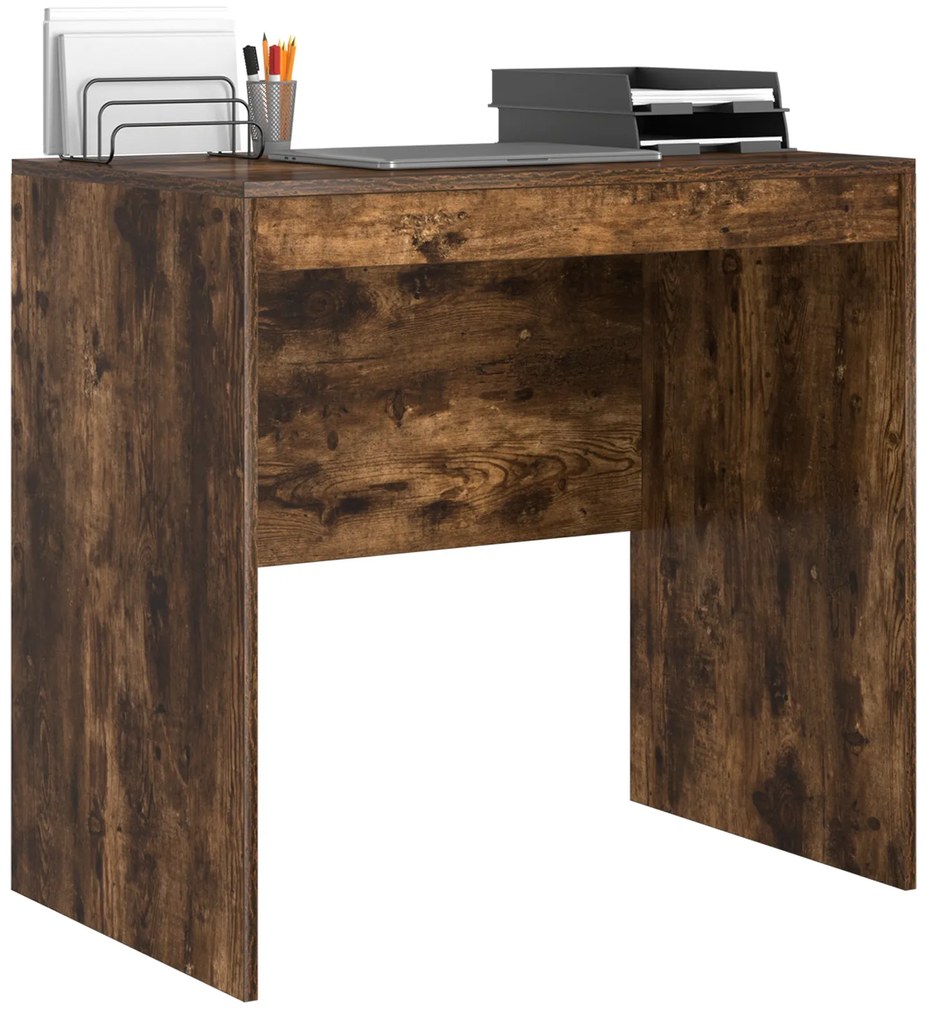 Mesa Carvalho Fumado 80x50x76 cm Madeira Engenharia