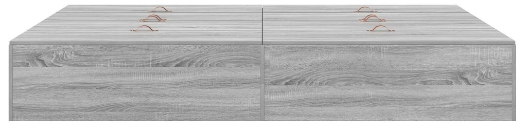 Cama de Armazenamento vidaXL Cinza Sonoma 160x200 cm