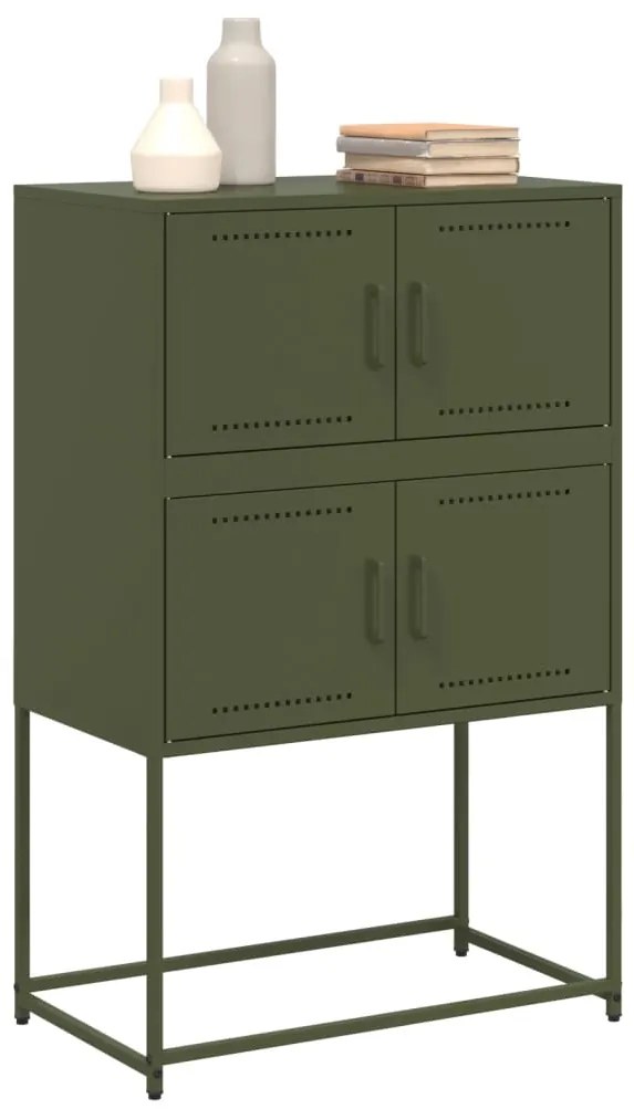 Aparador 68,5x38,5x107 cm aço verde azeitona