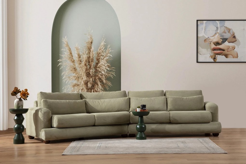 Sofá de 4 Lugares River – Verde – 330x105x90 cm