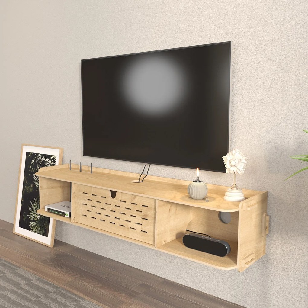 Móvel para TV Sima – Carvalho – 116,5 cm x 19,5 cm x 24,5 cm