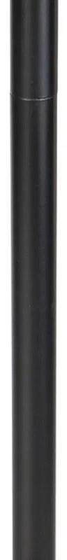 Candeeiro de pé preto com abajur de veludo laranja 40 cm - Simplo Moderno