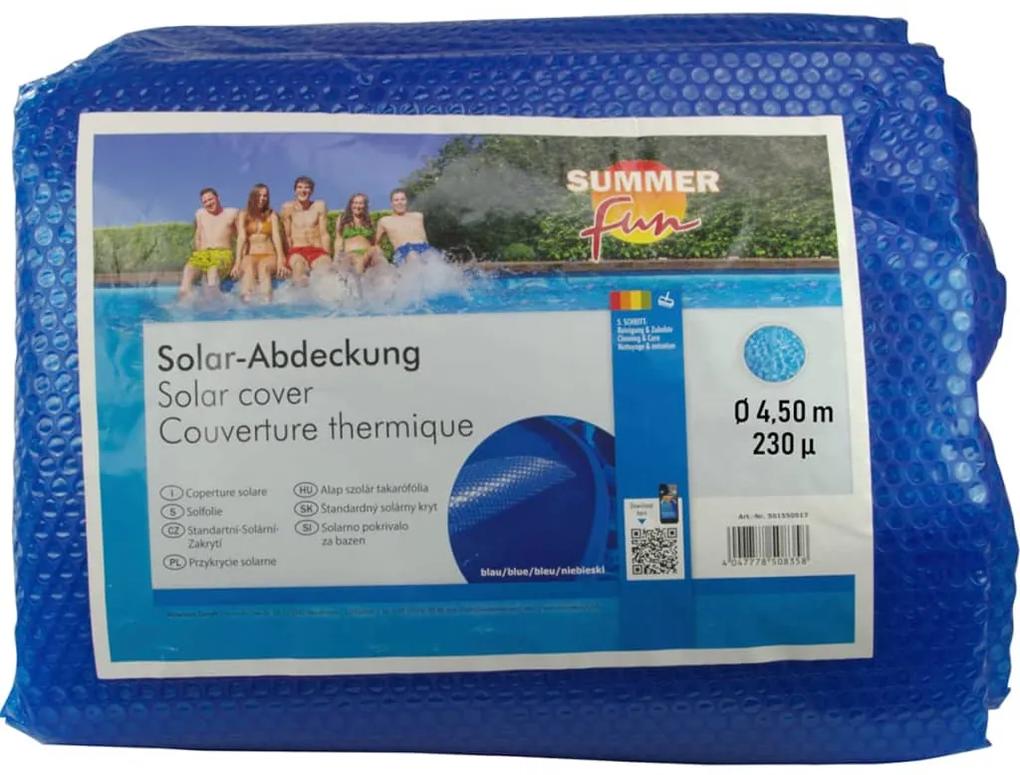 Summer Fun Cobertura solar de piscina redonda 450 cm PE azul