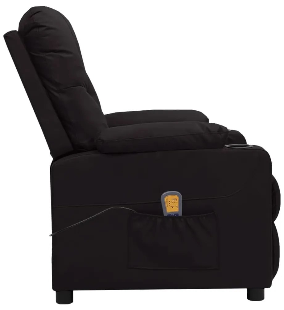 Poltrona de massagens couro artificial preto