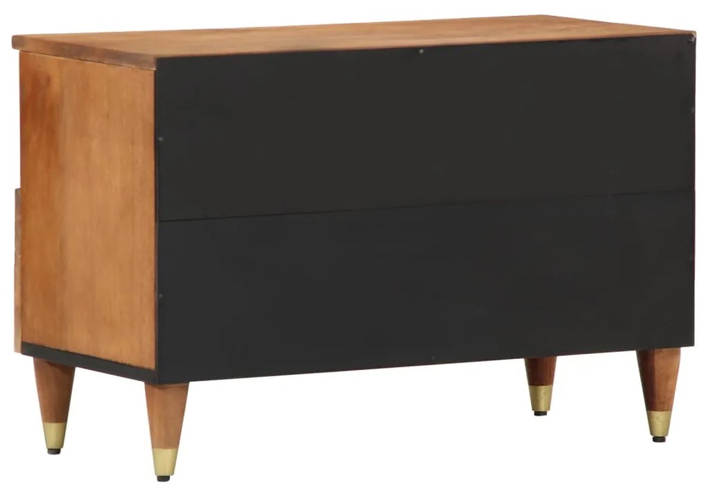 Móvel de TV 70x33x46 cm madeira de mangueira maciça