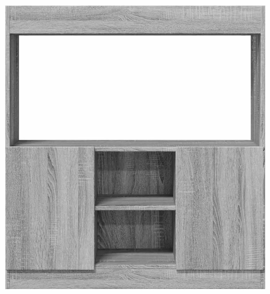 Armário alto 92x33x100 cm derivados de madeira cinzento sonoma