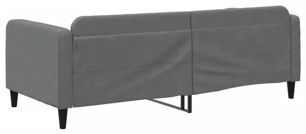 Sofá-cama 90x200 cm tecido cinzento-escuro