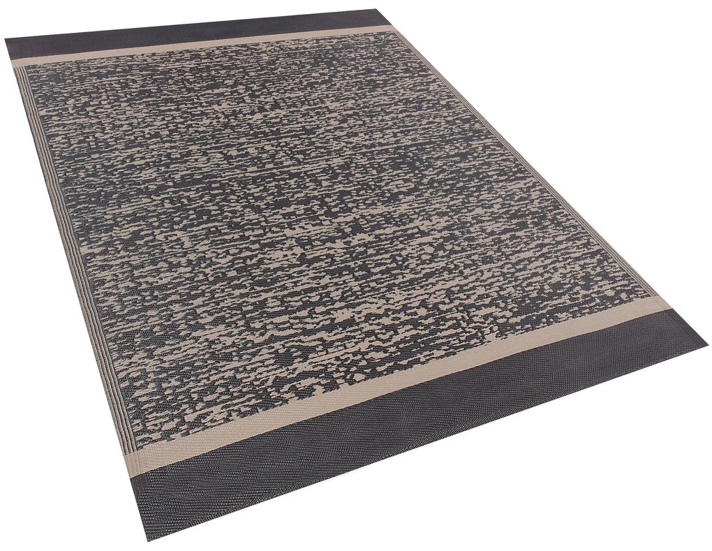 Tapete de exterior creme e preto 160 x 230 cm BALLARI Beliani