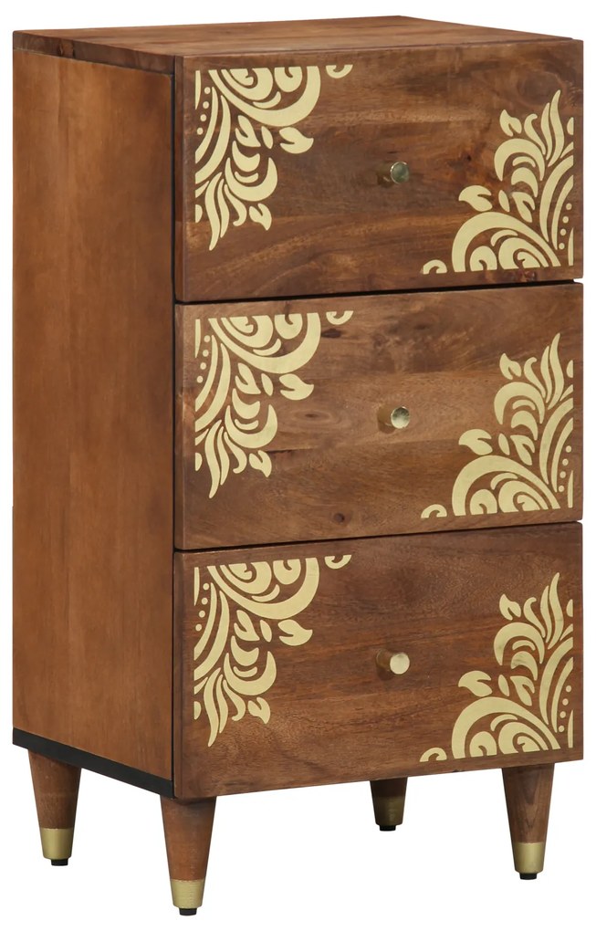vidaXL Aparador Castanho claro Madeira Sólida 40 x 33 x 75 cm Aparador