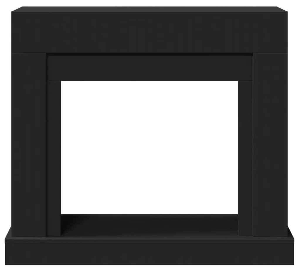 Cornija de lareira 100x30x87,5 cm derivados de madeira preto