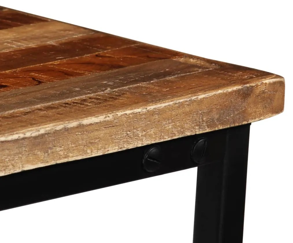 Mesa consola em teca reciclada maciça 90x30x76 cm