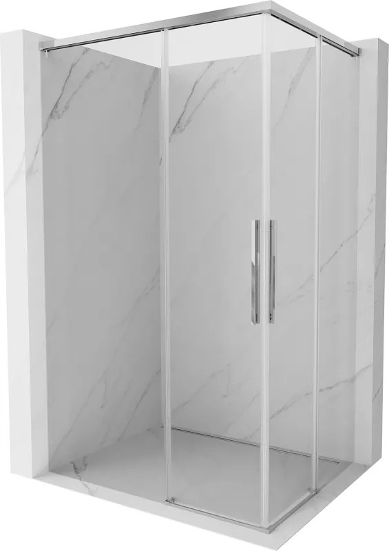 Mexen Rox Duo cabine de duche deslizante 110 x 80 cm, transparente, cromada - 8C2D-110-080-01-00