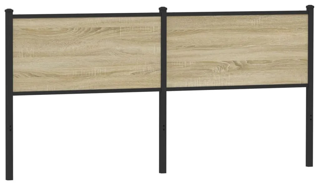 Cabeceira de cama 160 cm derivados madeira/aço carvalho sonoma