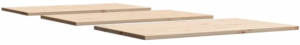 Tampos de mesa retangulares 3 pcs 80x47x1,7 cm pinho maciço