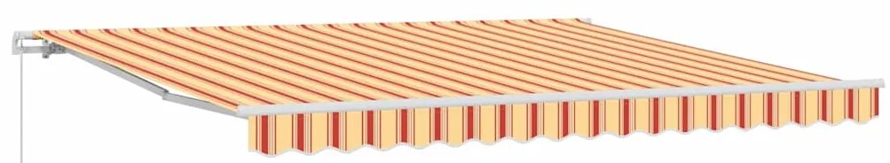 Toldo Retrátil Manual Amarelo e Laranja 400x300 cm