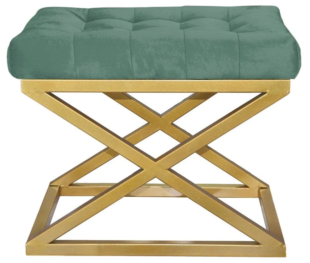 Pouffe Capraz – Gold Green – 50x42x40 cm
