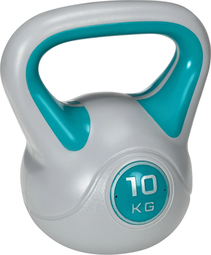 SPORTNOW Peso Russo 10kg Revestimento PU Areia Prático Ideal Treino Muscular Alta Qualidade Azul Cinza | Aosom Portugal