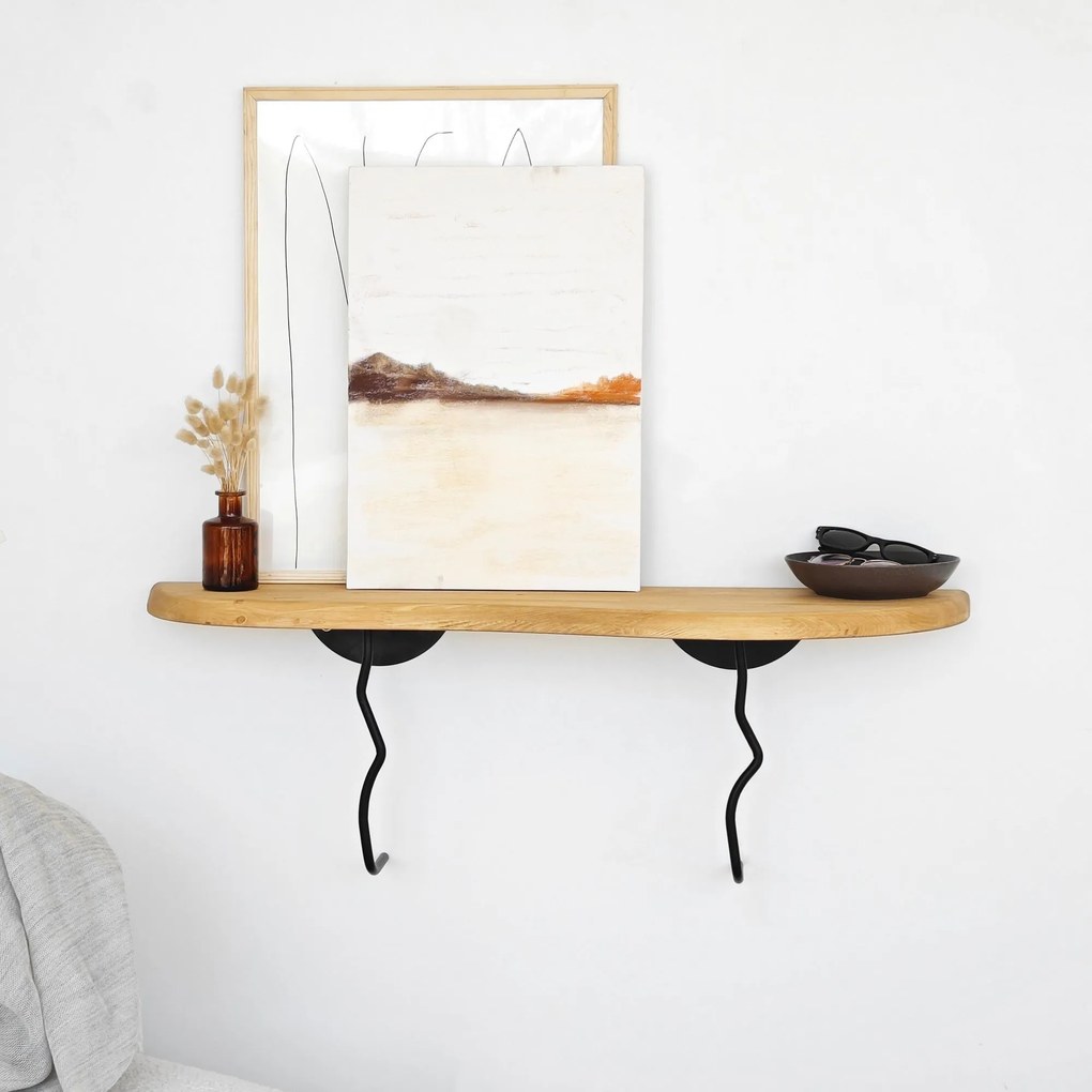 Prateleira de Parede Edera – Preto Carvalho – 99 cm x 22 cm