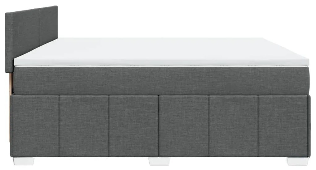 Cama com molas/colchão 180x200 cm tecido cinzento-escuro
