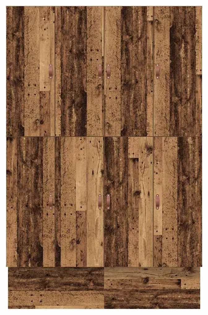 Estrutura de Cama Armazenagem Madeira Velha 150x200 cm