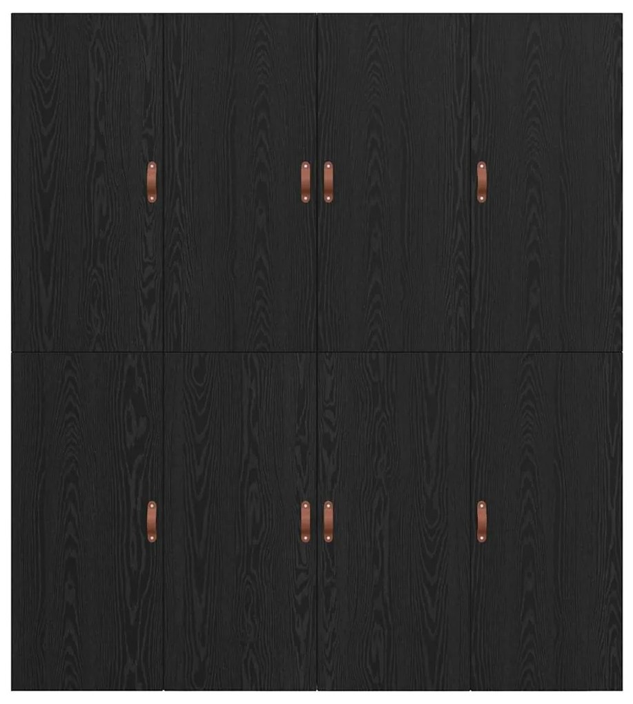 Cama de Armazenamento em Carvalho Preto 200x200 cm