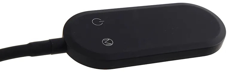 Candeeiro de mesa moderno preto dimmer-4-etapas LED - BOTOT Moderno