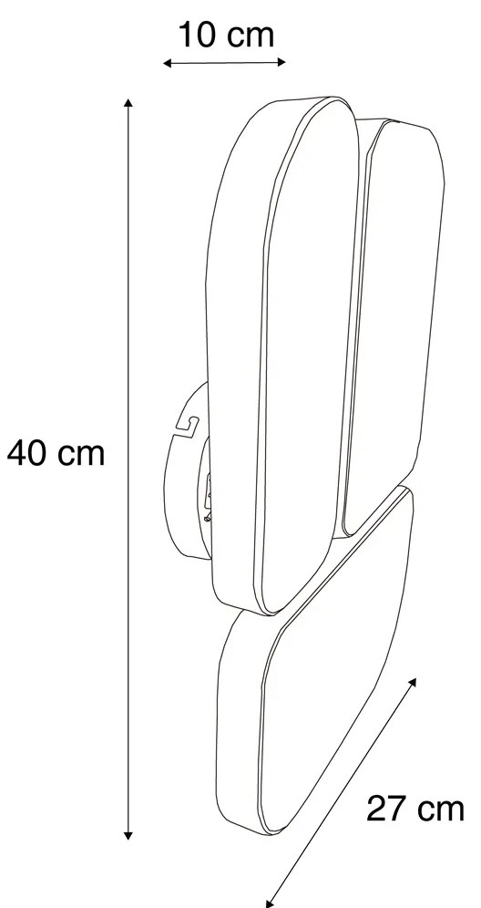 Candeeiro de Parede Design Bege 3-Luzes - Planes Design