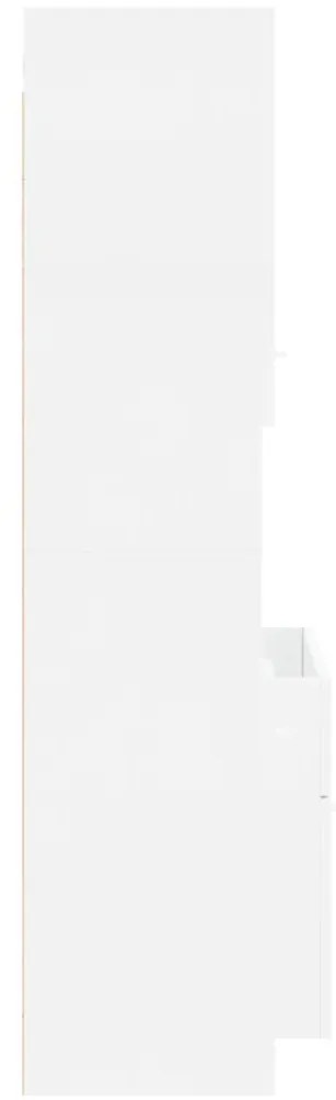4pcs conj. móveis casa banho derivados madeira branco brilhante
