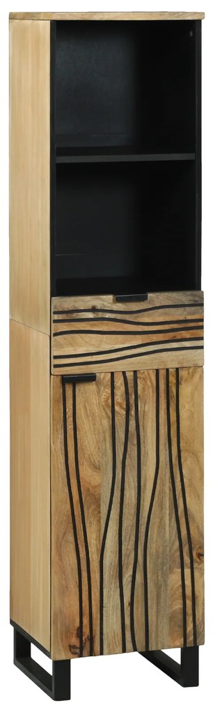 vidaXL Armário de Banheiro 38x33,5x160 cm em Madeira Sólida de Manga