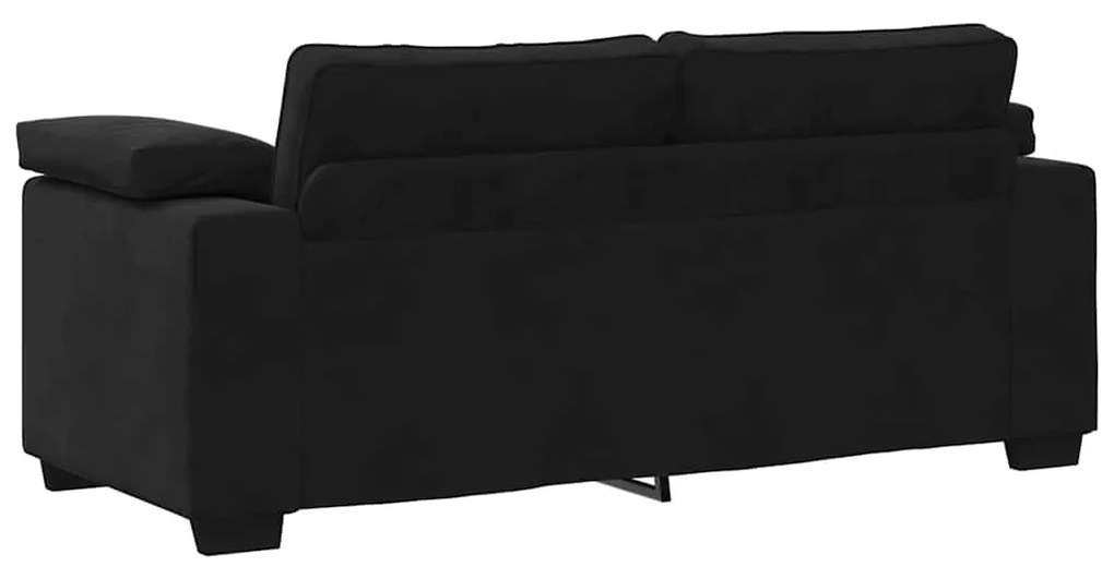 Sofá-luvas 140 cm veludo preto
