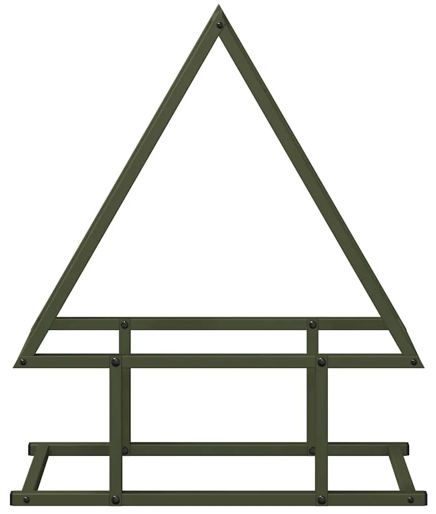 Suporte para lenha aço laminado a frio verde azeitona
