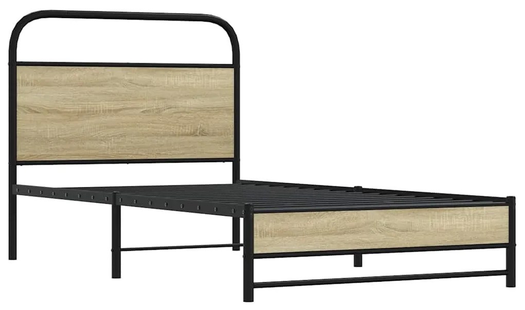 Estrutura cama s/ colchão derivados de madeira carvalho sonoma