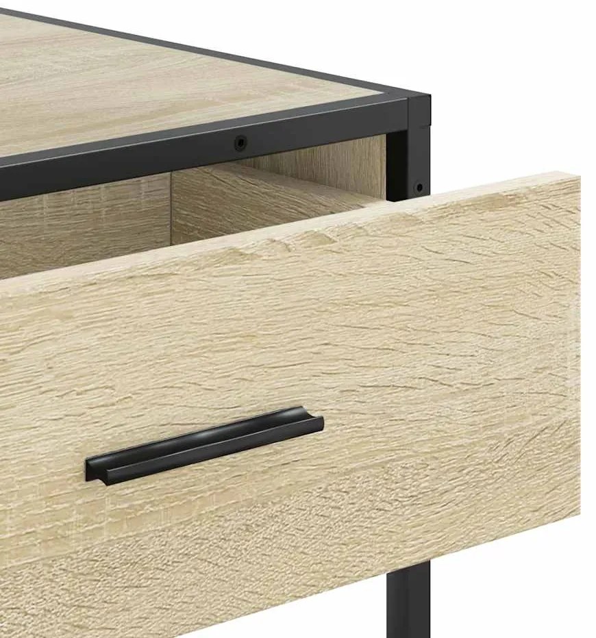 Mesa consola 90x35x80 cm derivados de madeira carvalho sonoma