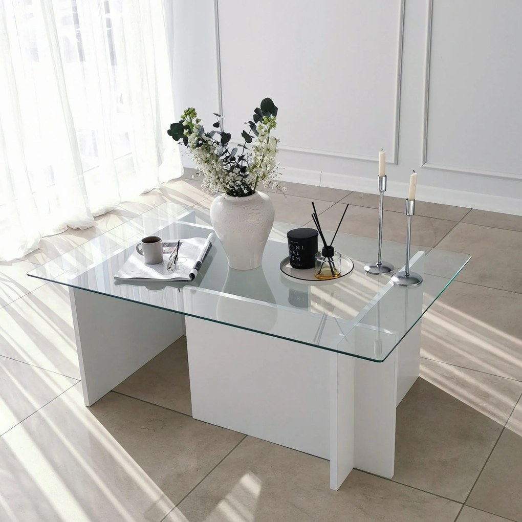 Mesa de Café Escape - Branca - 105x40x65 cm