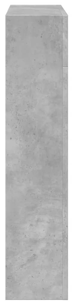Cornija lareira 81x18x82 cm derivados madeira cinza cimento