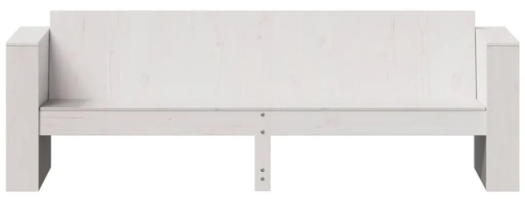 Sofá de 3 lugares para jardim 189x60x62 cm pinho maciço branco