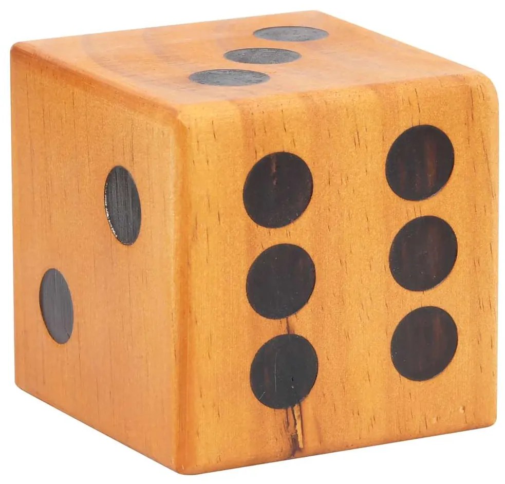 Jogo de dados gigantes para quintal 6 pcs pinho maciço