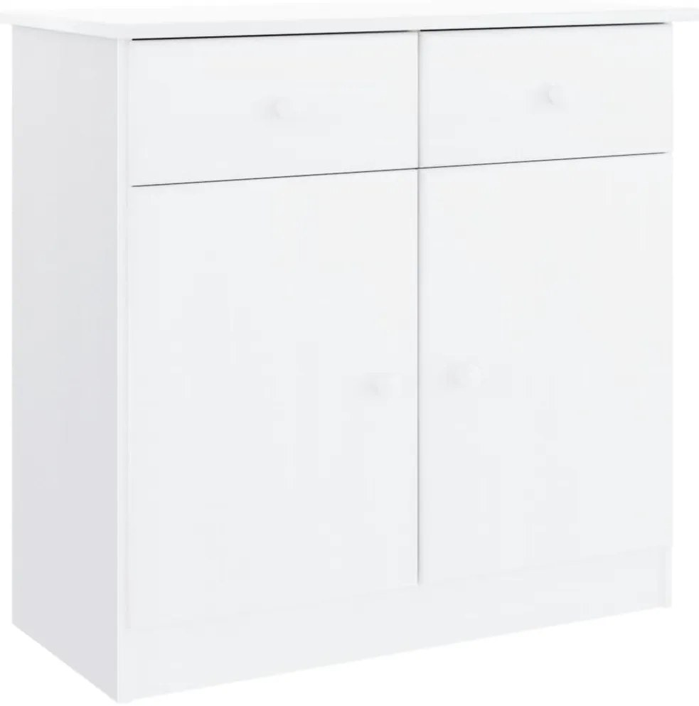 Aparador alto ALTA 77x35x165 cm madeira de pinho maciça branco