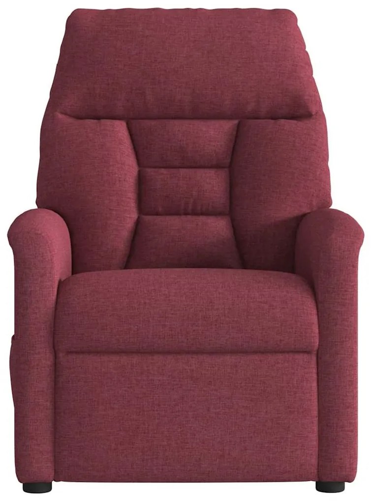 Poltrona elétrica reclinável tecido vermelho tinto