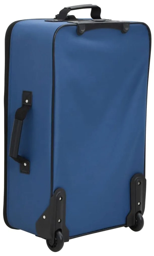 5 pcs conjunto malas de viagem tecido azul